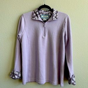 Orvis 1/4 zip pullover with 2 sleeve design optionsLight Purple